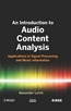 Book Cover Image: An Introduction to Audio Content Analysis
